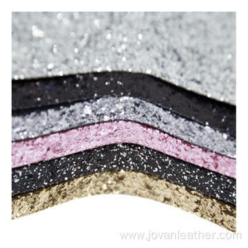 PU Multicolored glitter vinyl faux leather synthetic leather